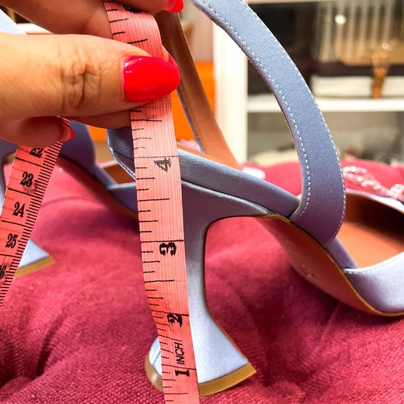 Amina Muaddi Rosie Crystal Bow Pumps- Size 395 - Picture 10 of 11